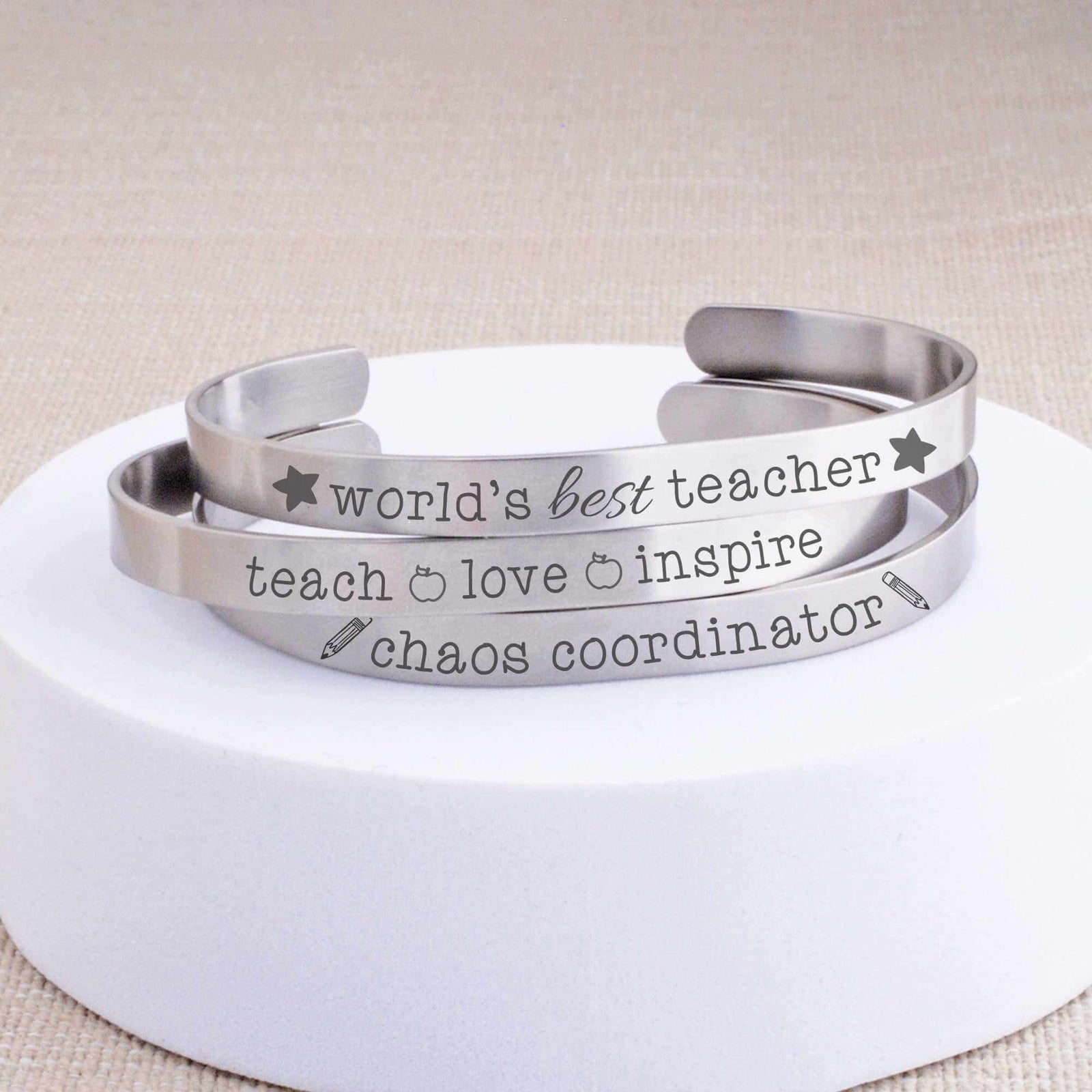 Teacher Appreciation Gift - Cuff Bracelet