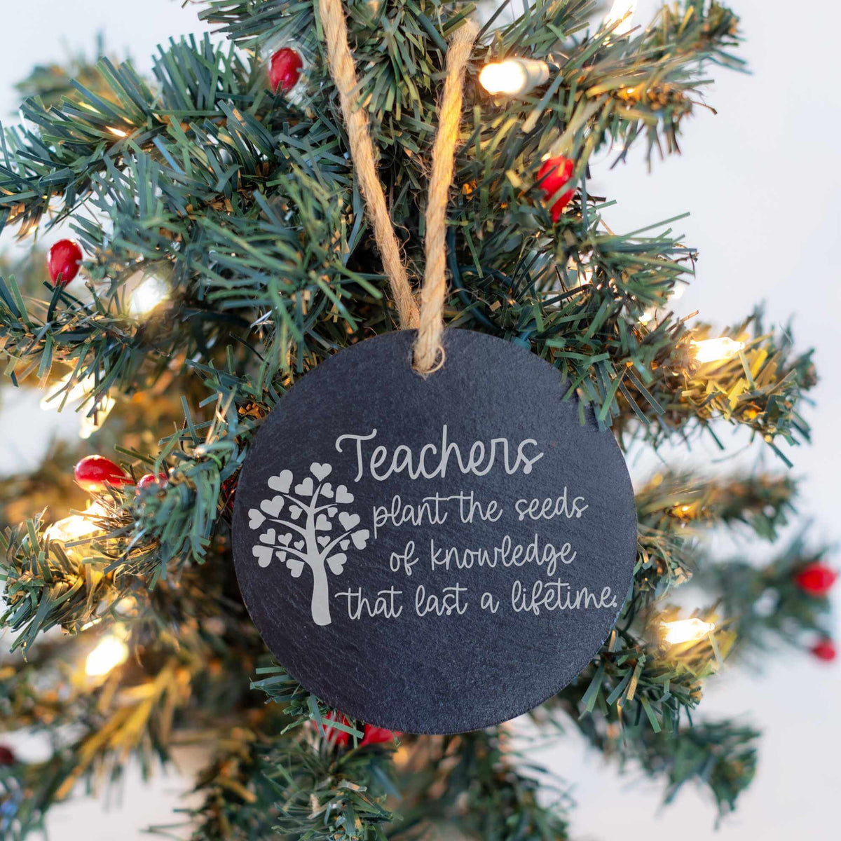 Slate Ornament - Teachers Plant the Seeds of Knowledge