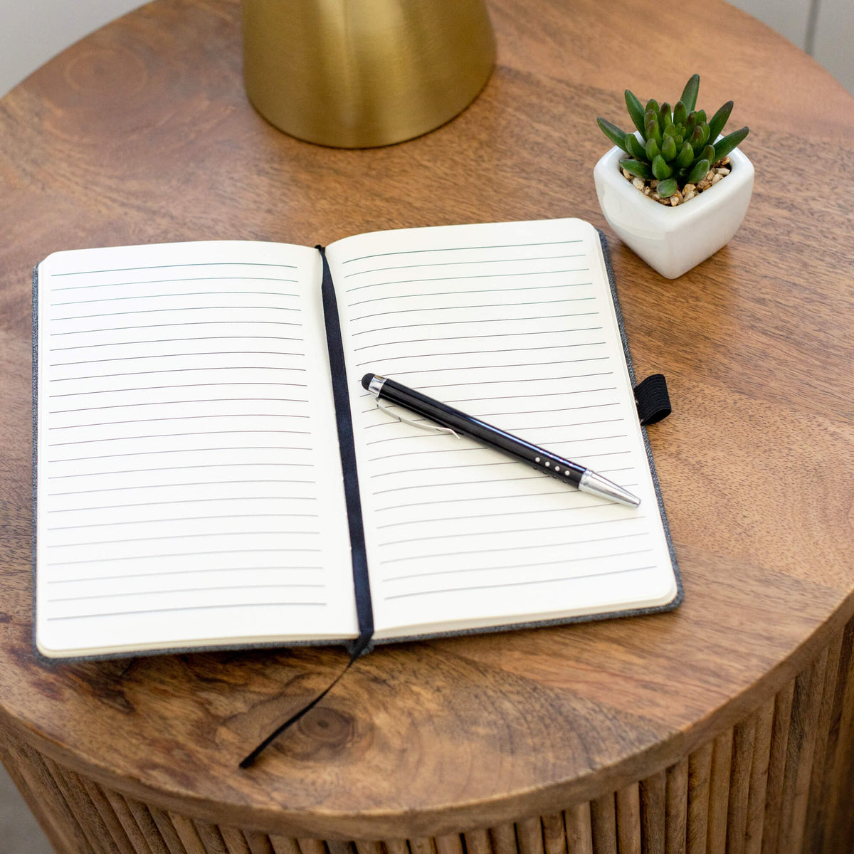 Personalized Journal with Cell Phone Pocket and Pen - Initial