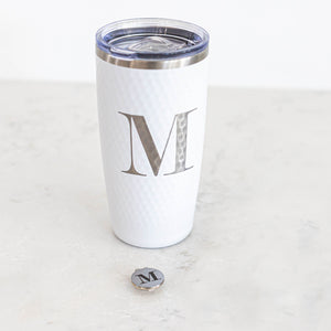 Insulated Golf Tumbler with Initial - 20 oz.