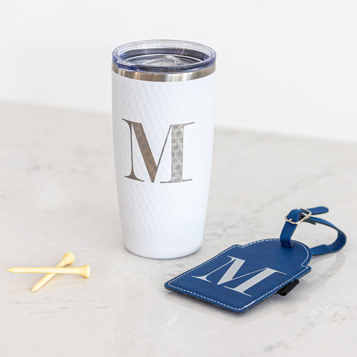 Golf Tumbler Cups - Golf Tumbler Engraved with an Initial - Love, Georgie