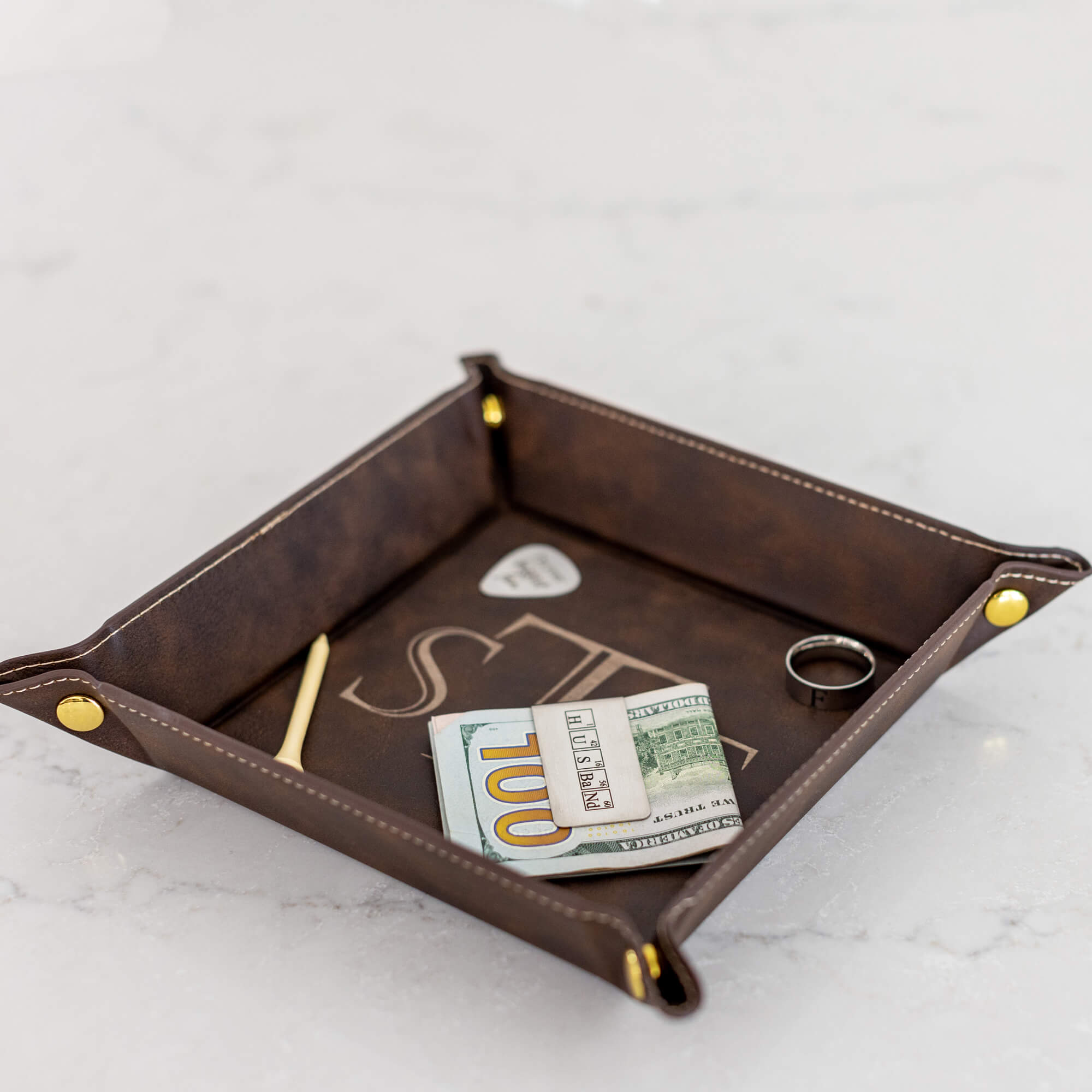 His Important Things - Vegan Leather Valet Tray