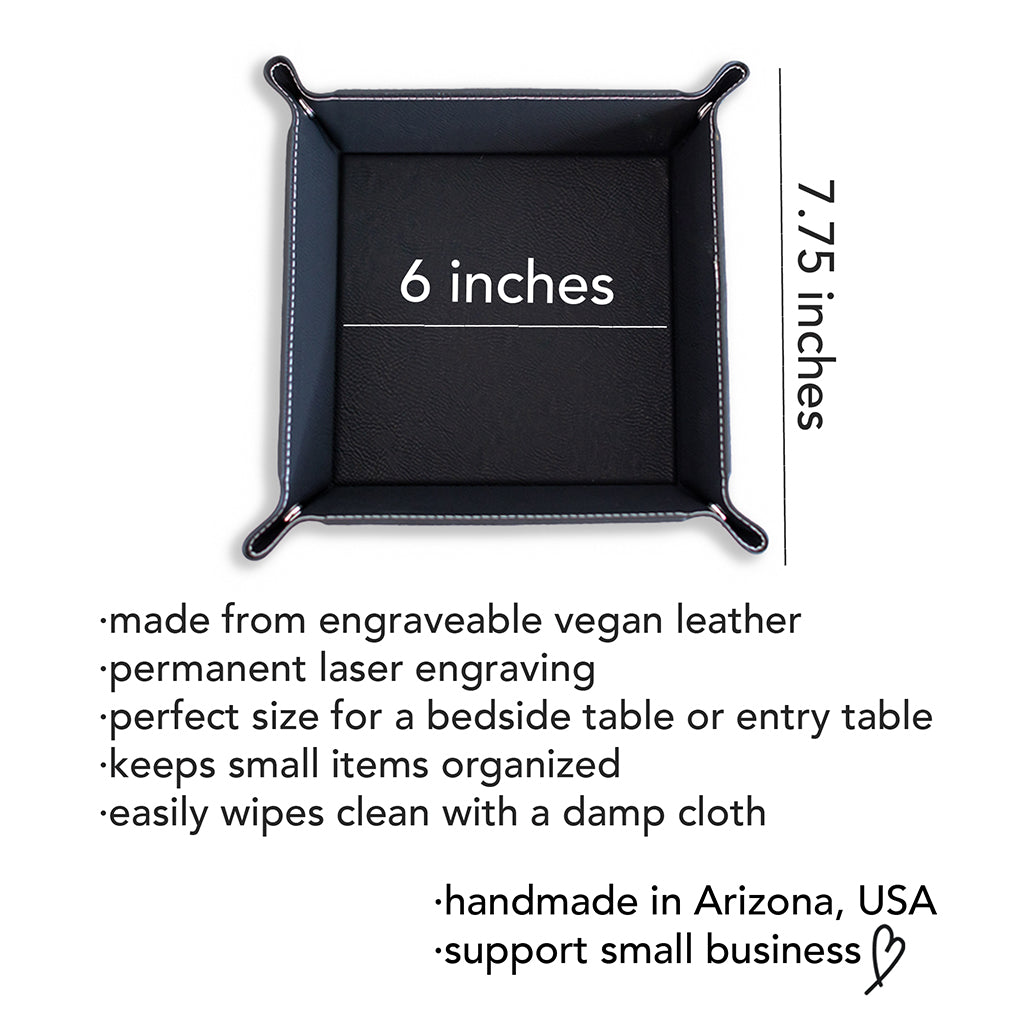 Husband Gift - Valet Tray Engraved with Handwriting