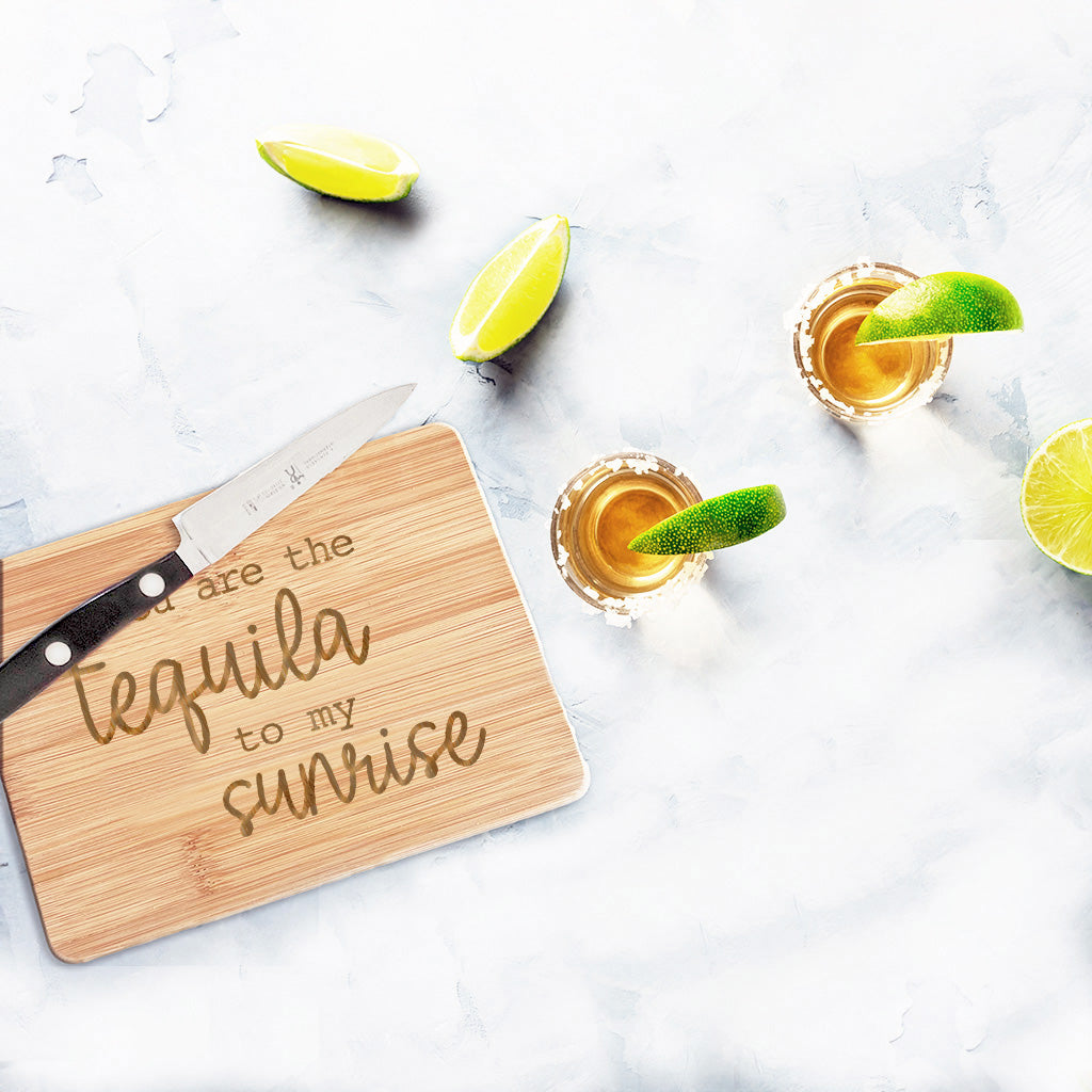 Tequila to my Sunrise - Bamboo Bar Board 6" x 8"
