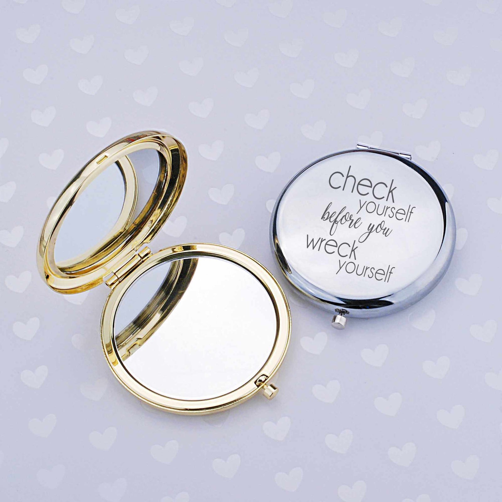 Check Yourself Before You Wreck Yourself - Pocket Mirror