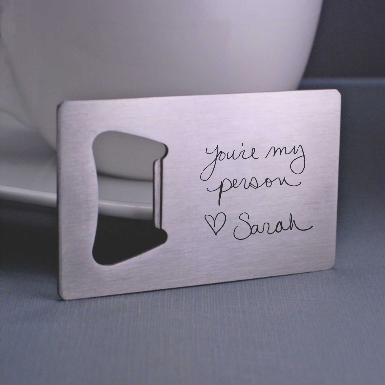 Custom Handwriting Bottle Opener