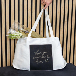 Canvas Tote Bag Personalized with Your Own Handwriting