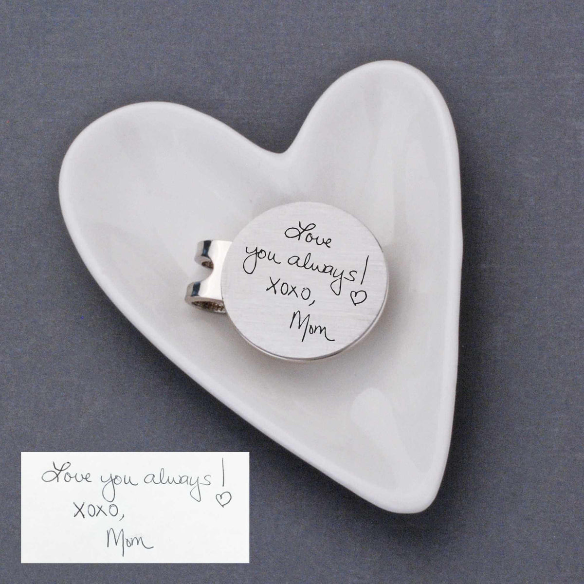 Golf Ball Marker Engraved with Your Handwriting