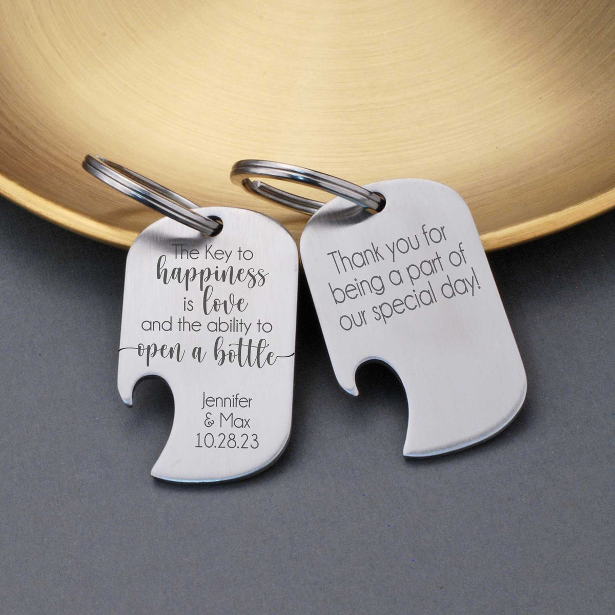 The Key to Happiness - Bottle Opener Keychain