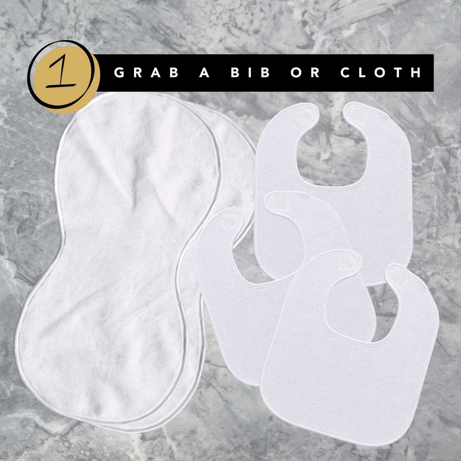 Baby Shower Bib & Burp Cloth Bar