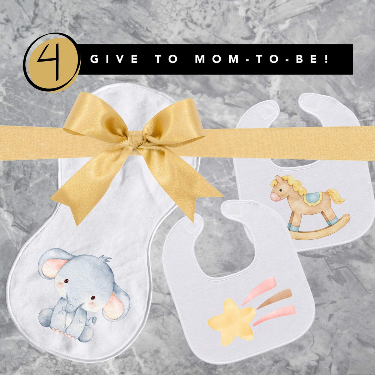 Baby Shower Bib & Burp Cloth Bar