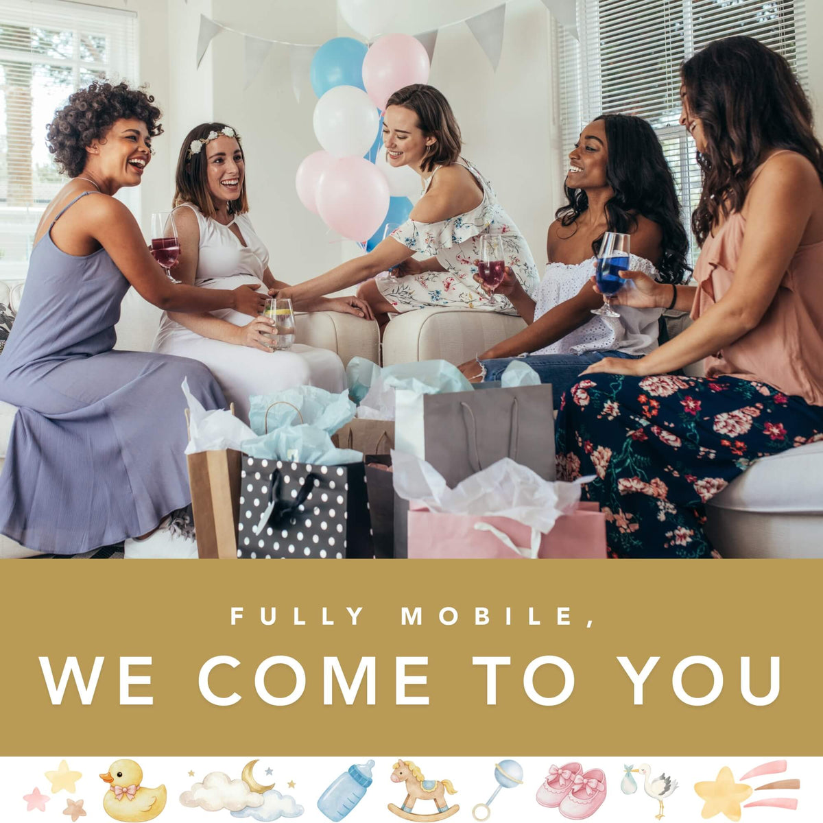 Baby Shower Bib & Burp Cloth Bar