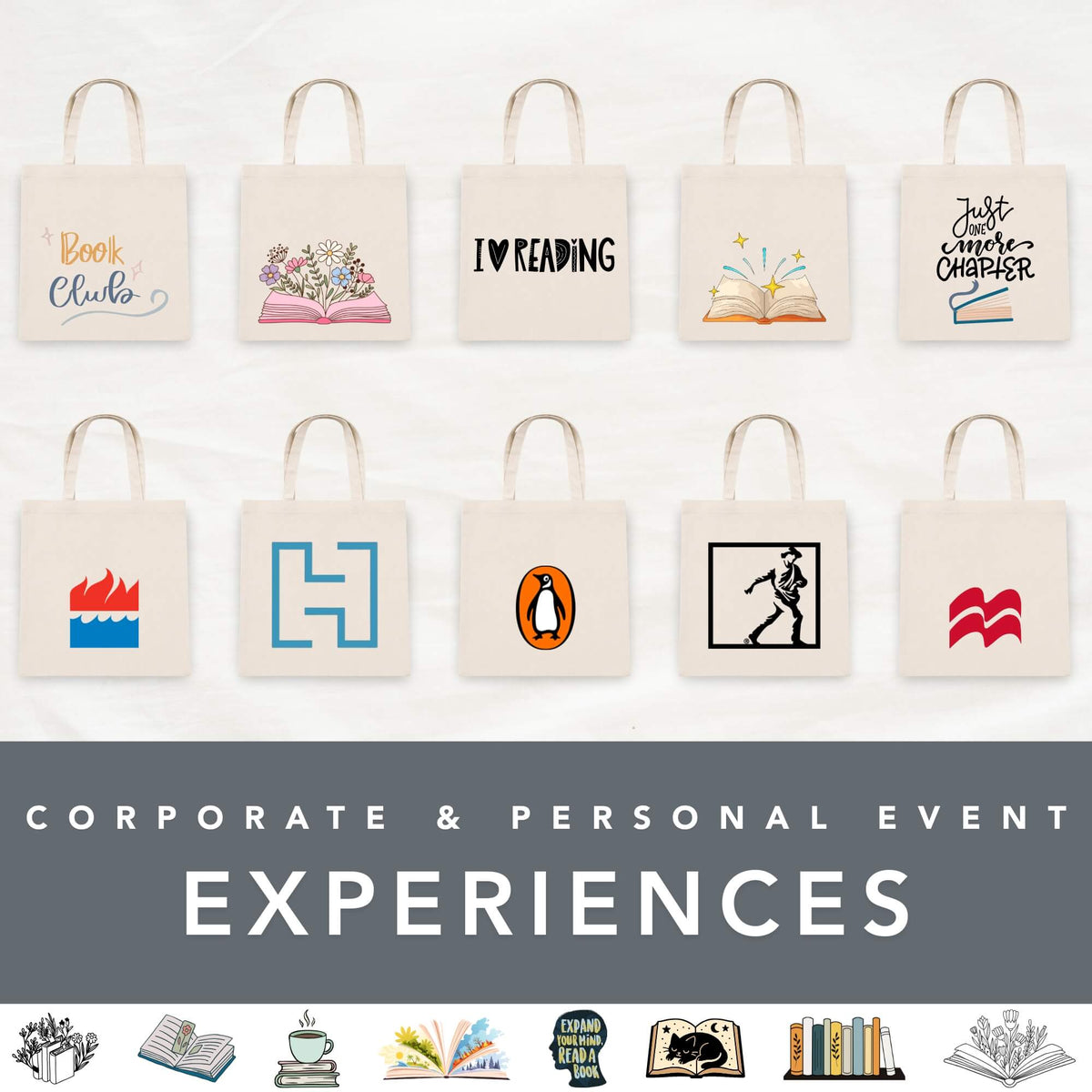 Book Club Design-Your-Own Book Bag Bar