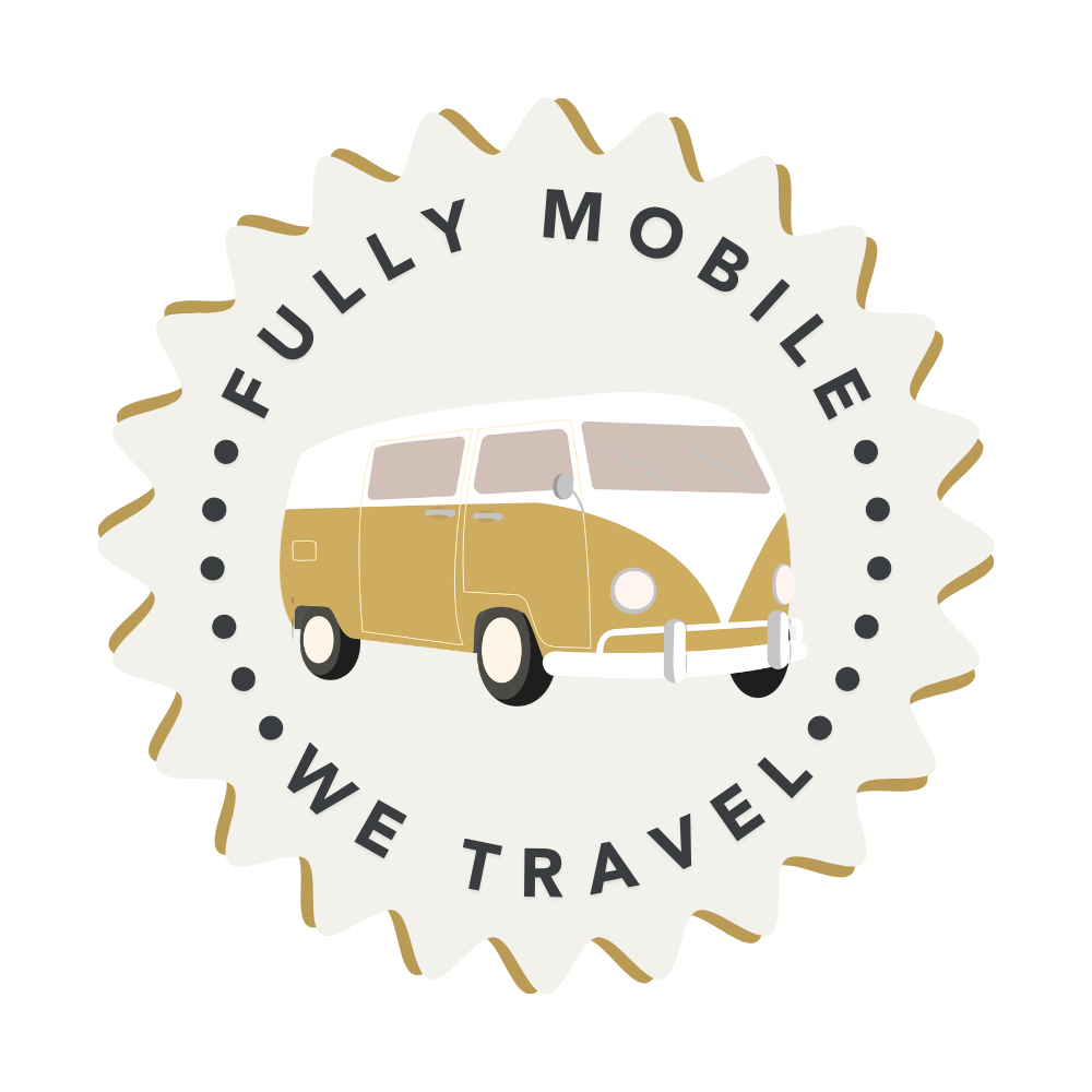 Fully Mobile, We Travel Badge