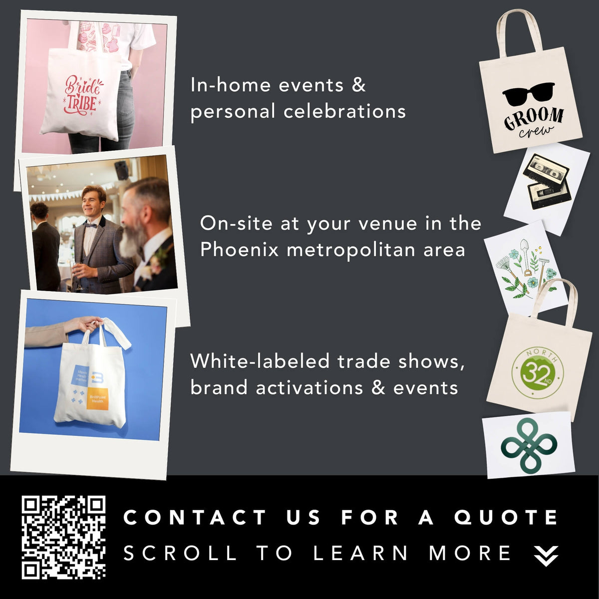 Design-Your-Own Tote Bag Bar in The Lab