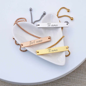 Te Amo - Adjustable Slide Bracelet