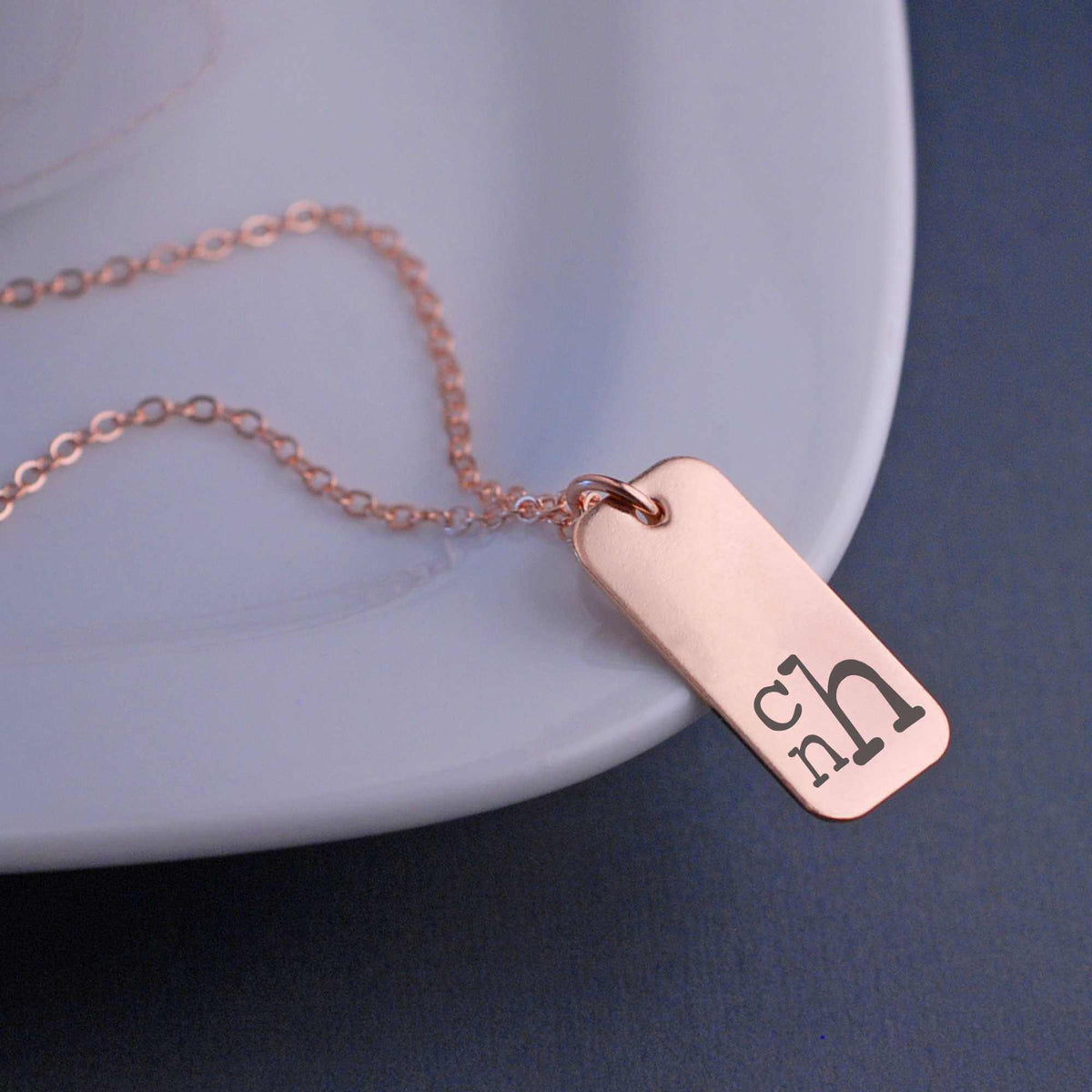 Rectangle Monogram Necklace