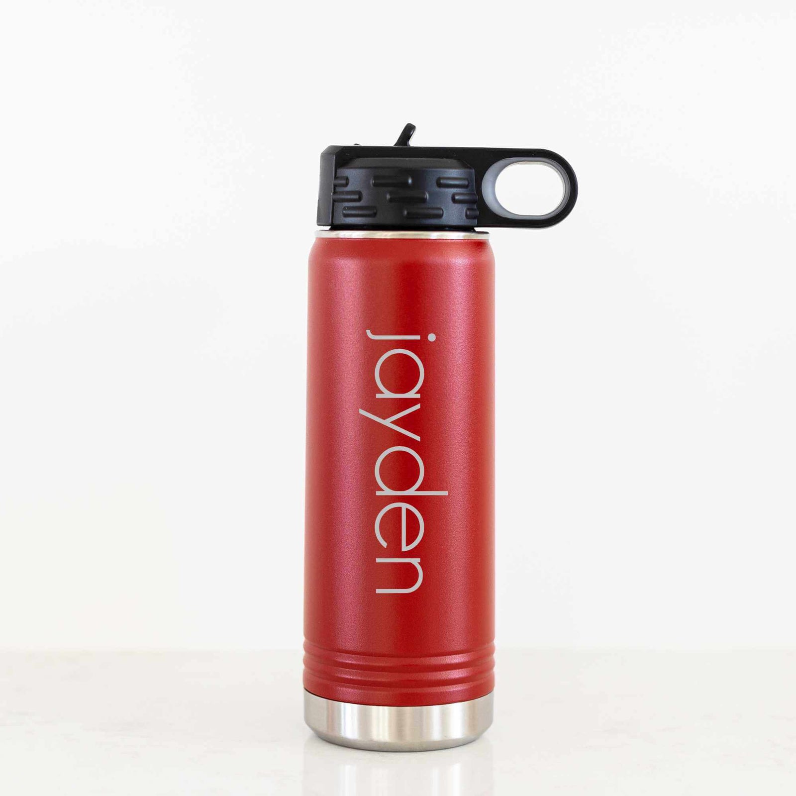 Personalized Steel Water Bottle with Name - 20 oz