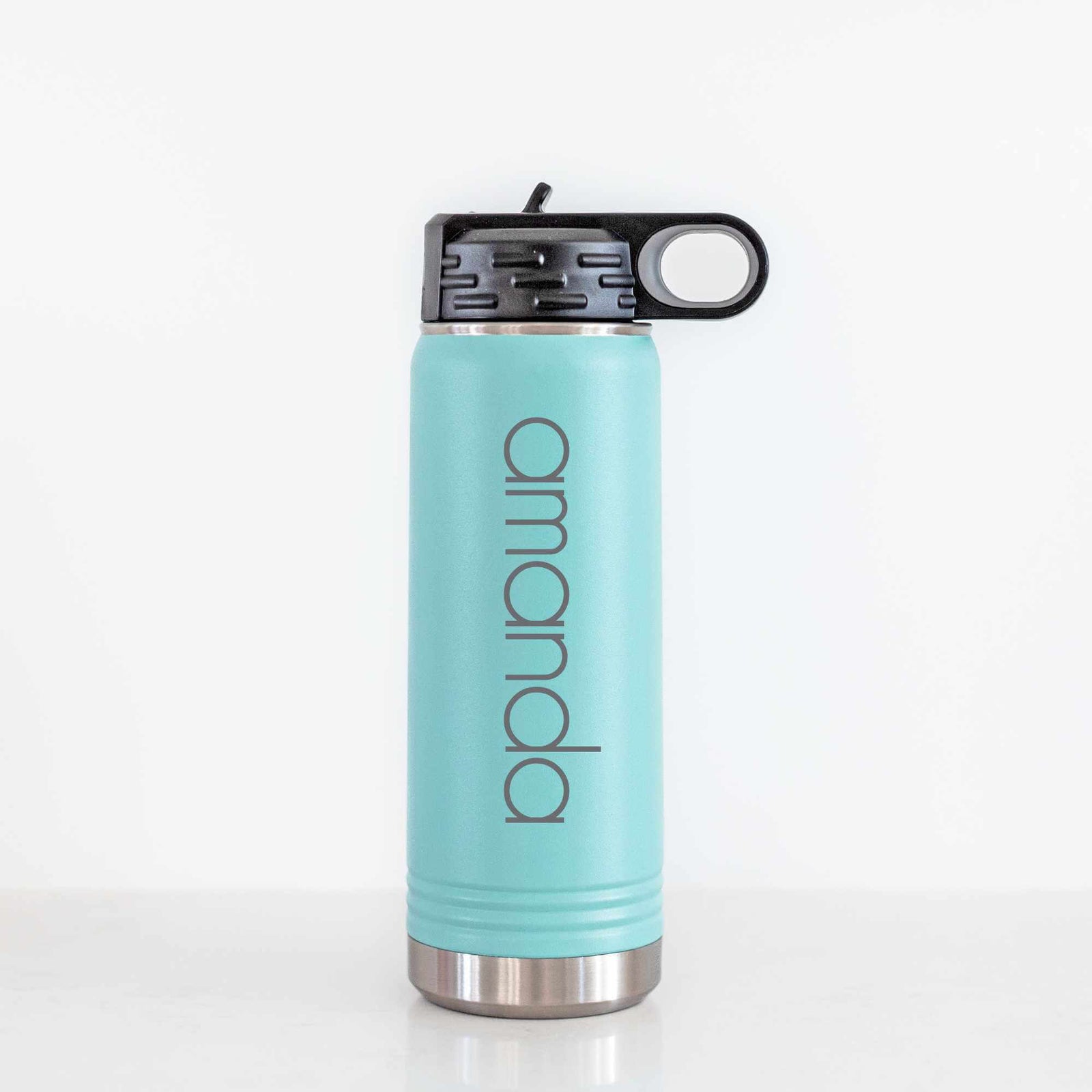 Personalized Steel Water Bottle with Name - 20 oz