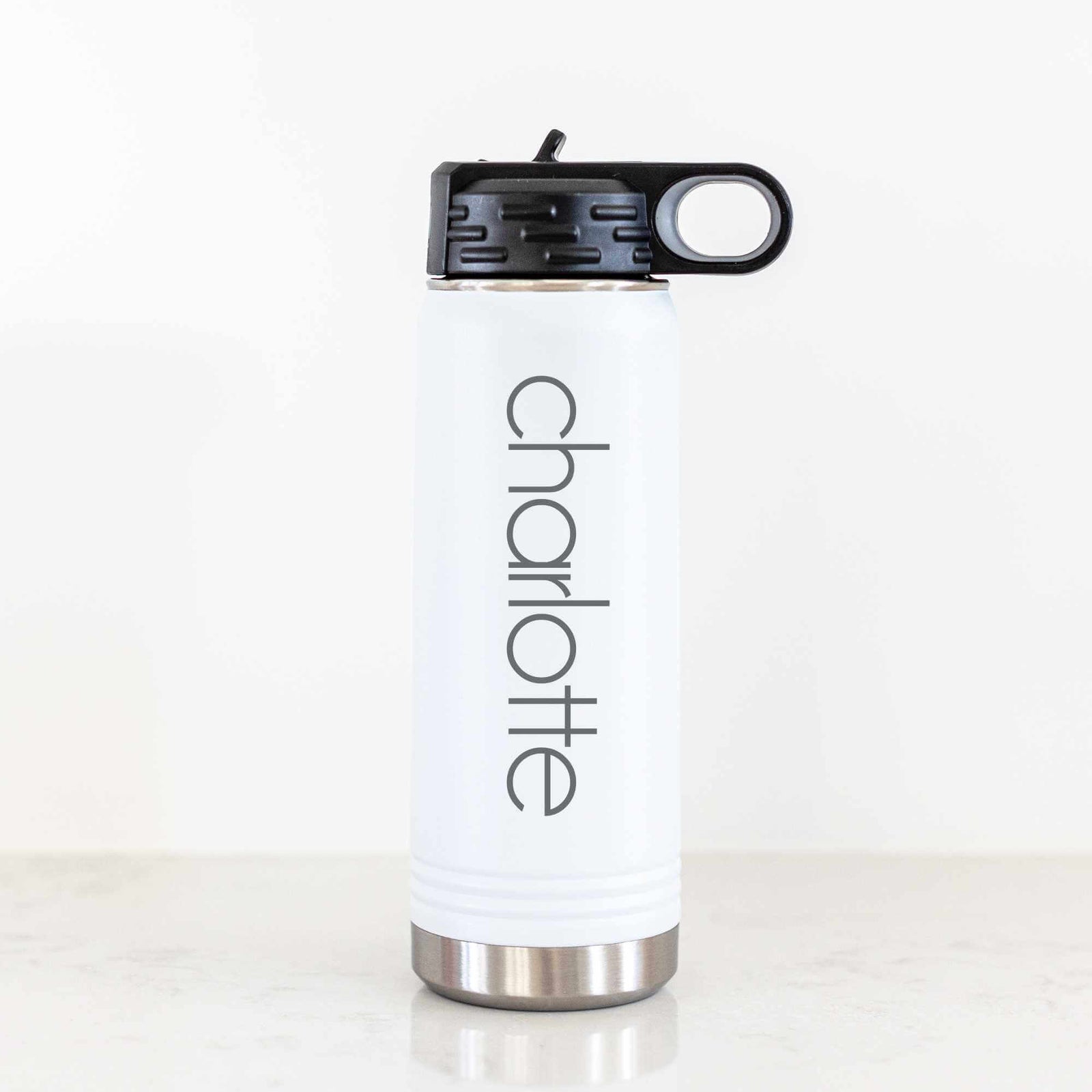 Personalized Steel Water Bottle with Name - 20 oz
