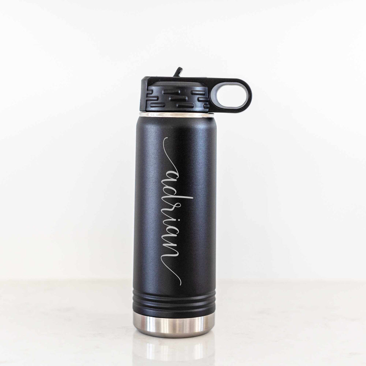 Personalized Steel Water Bottle with Name - 20 oz