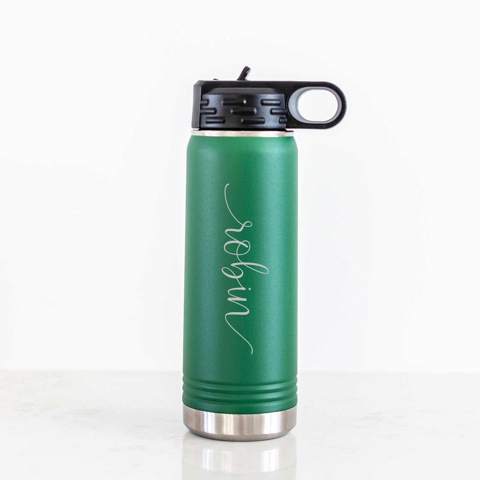 Personalized Steel Water Bottle with Name - 20 oz