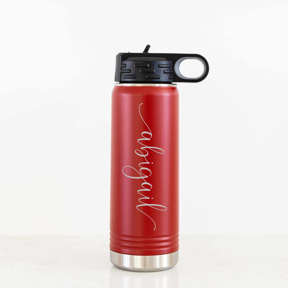 Personalized Steel Water Bottle with Name - 20 oz