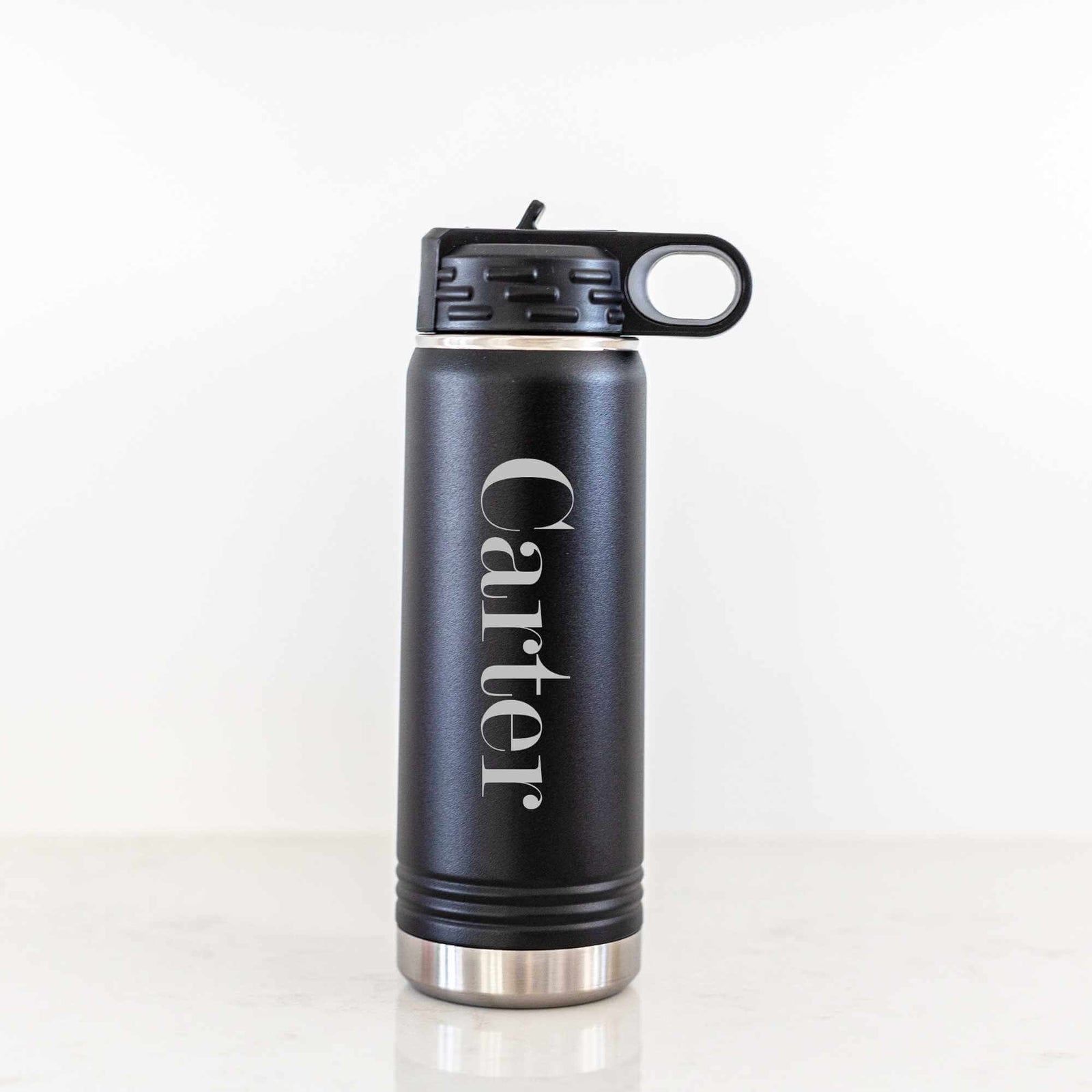 Personalized Steel Water Bottle with Name - 20 oz