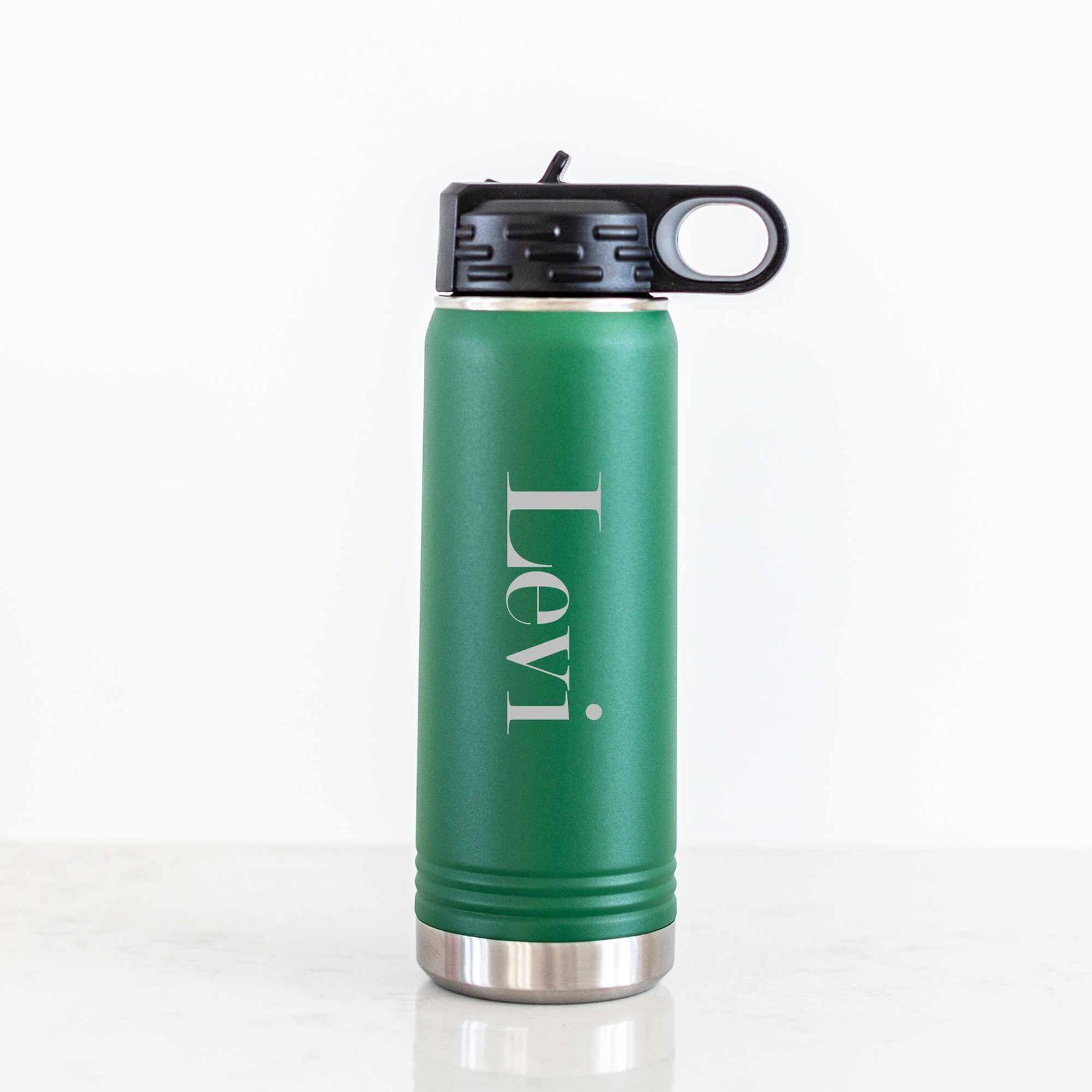 Personalized Steel Water Bottle with Name - 20 oz