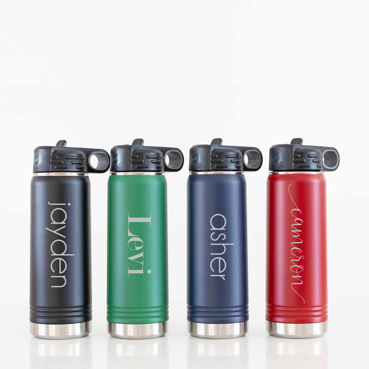 Personalized Steel Water Bottle with Name - 20 oz