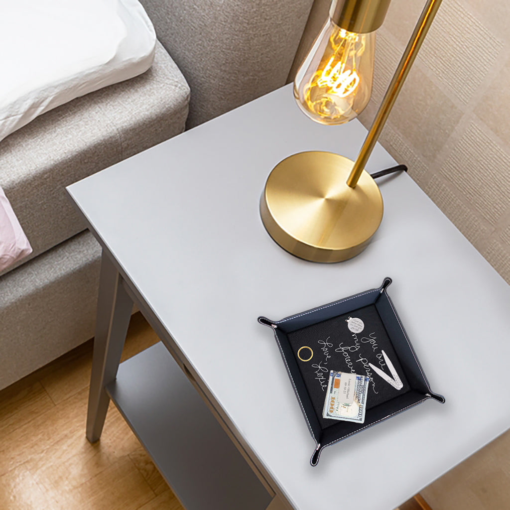 Husband Gift - Valet Tray Engraved with Handwriting