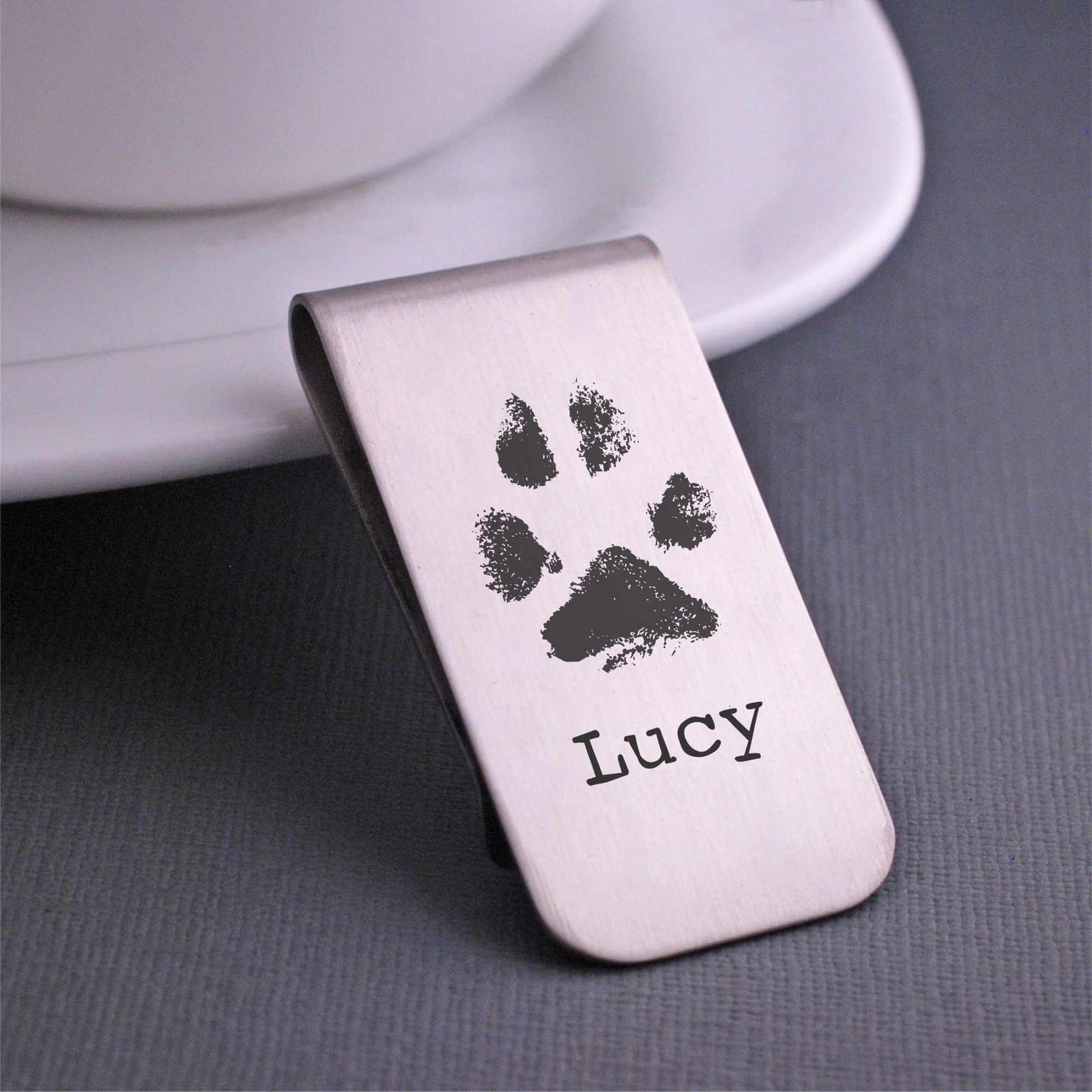 Your Pet's Paw Print - Money Clip for Pet Lover