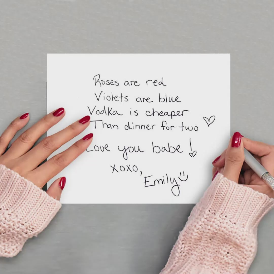 Bar Board Engraved with Handwriting for Husband or Boyfriend