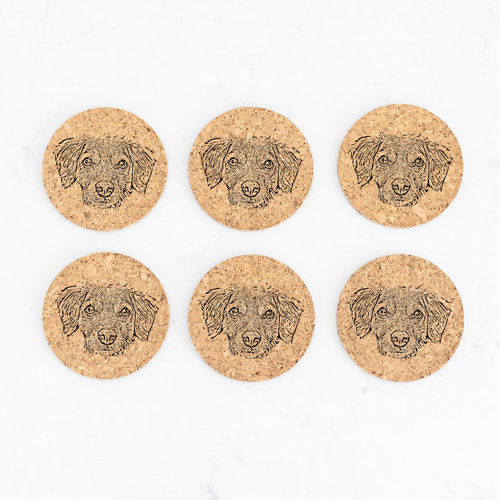 Pet Coasters - Engraved with Pet Photo