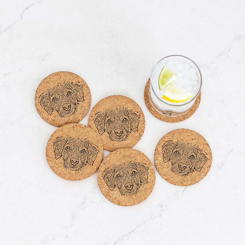 Pet Coasters - Engraved with Pet Photo