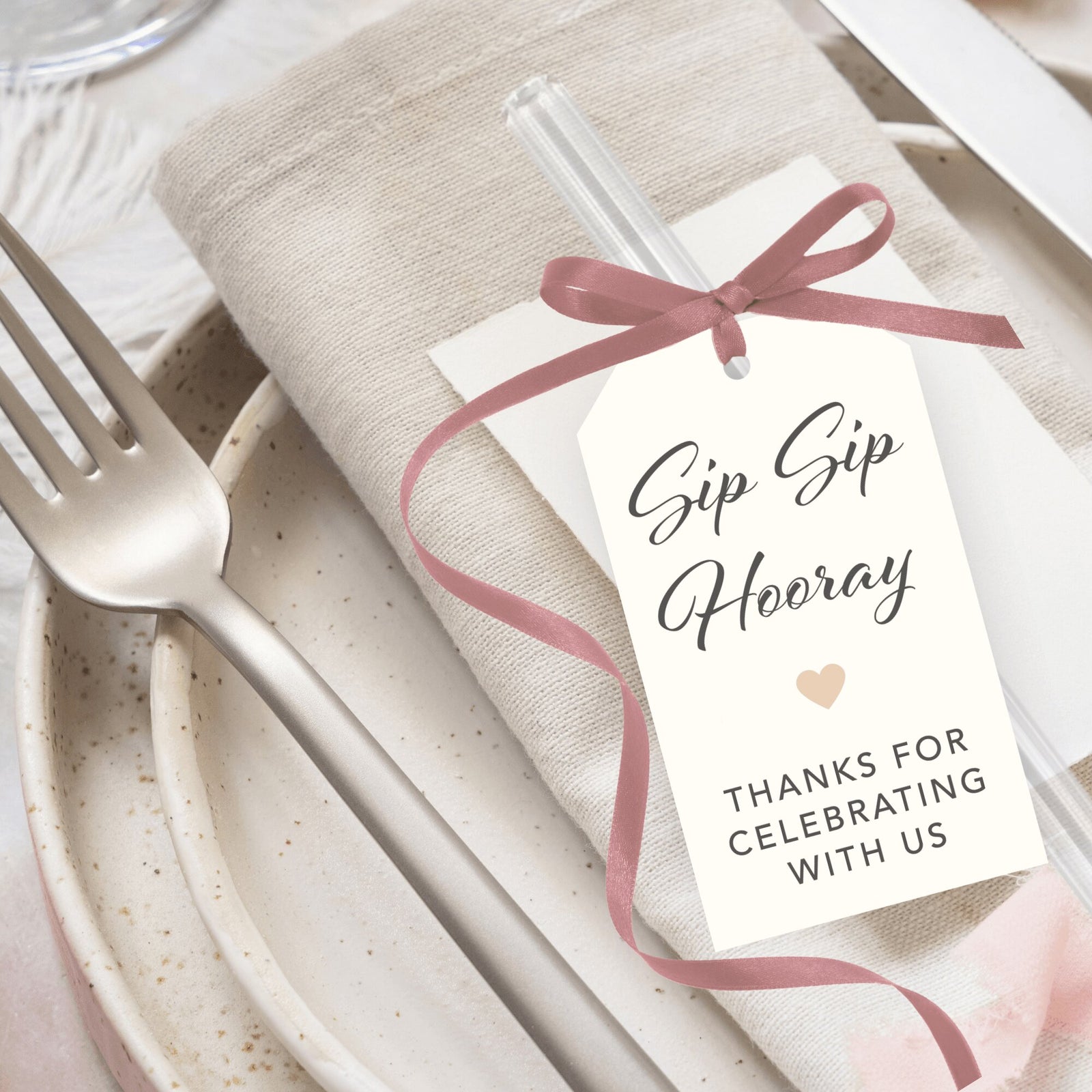 Custom Engraved Wedding Favor Glass Straws