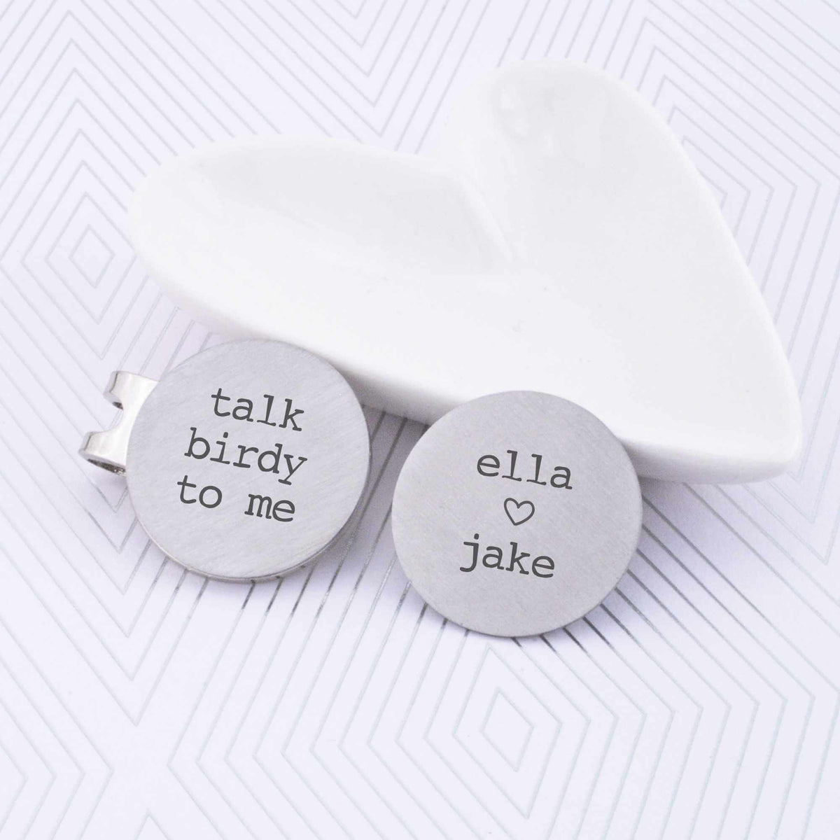 Golf Ball Marker Set- Talk Birdie to Me + Personalized Names