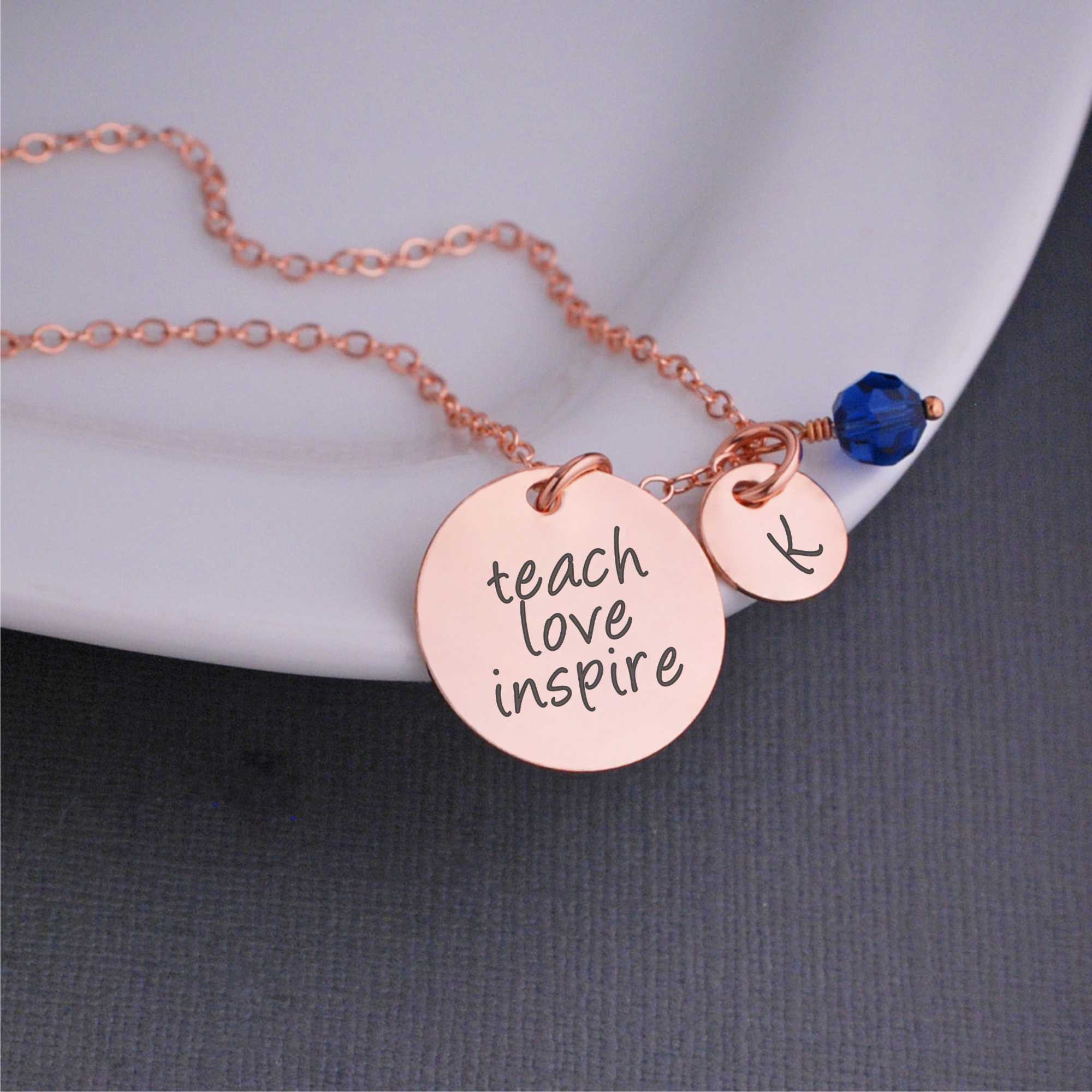 Teach Love Inspire Necklace – Necklace – georgiedesigns