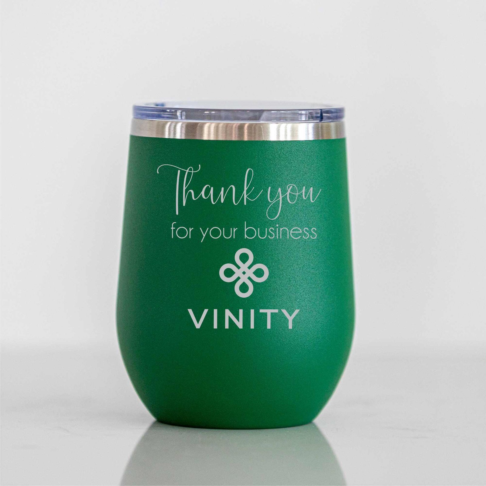 Business Logo Wine Tumblers - 2pc Gift Set