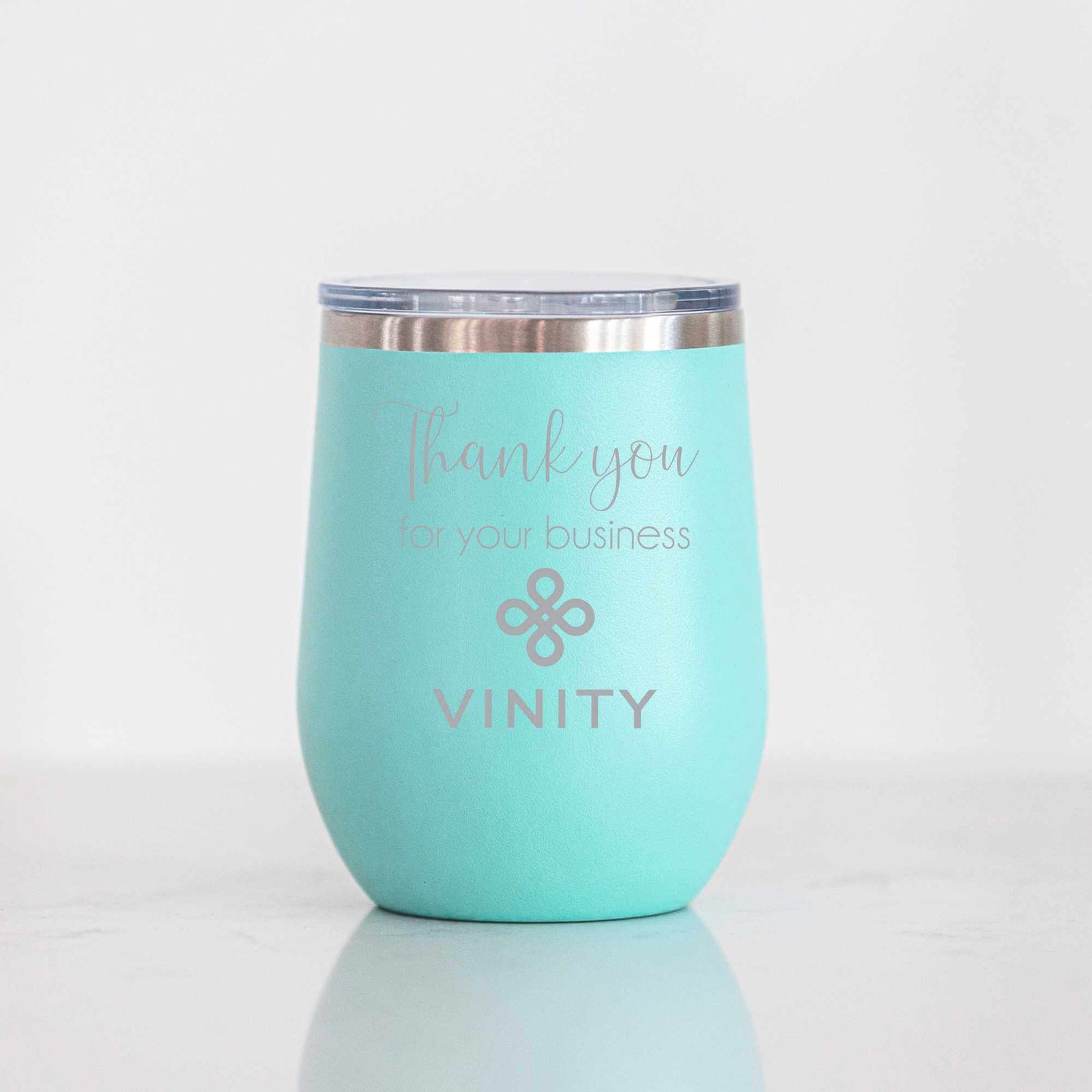 Business Logo Wine Tumblers - 2pc Gift Set