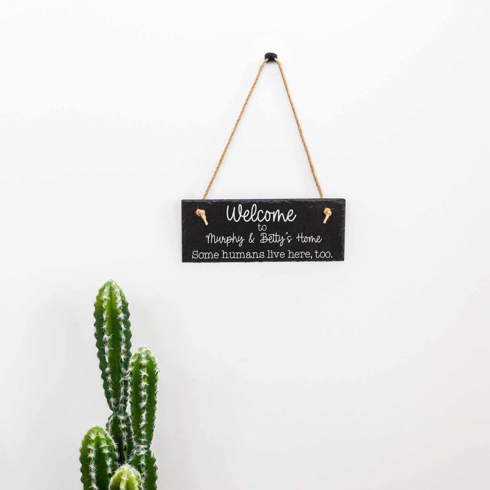 Pet's House - Slate Welcome Sign