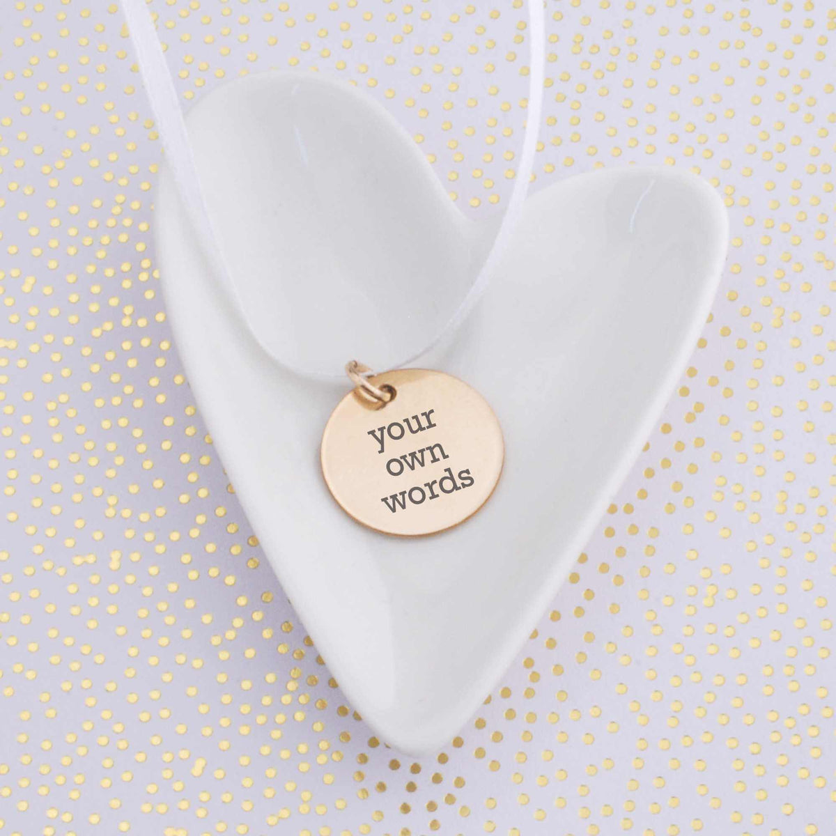 Memorial Wedding Bouquet Charm Engraved with Your Own Words