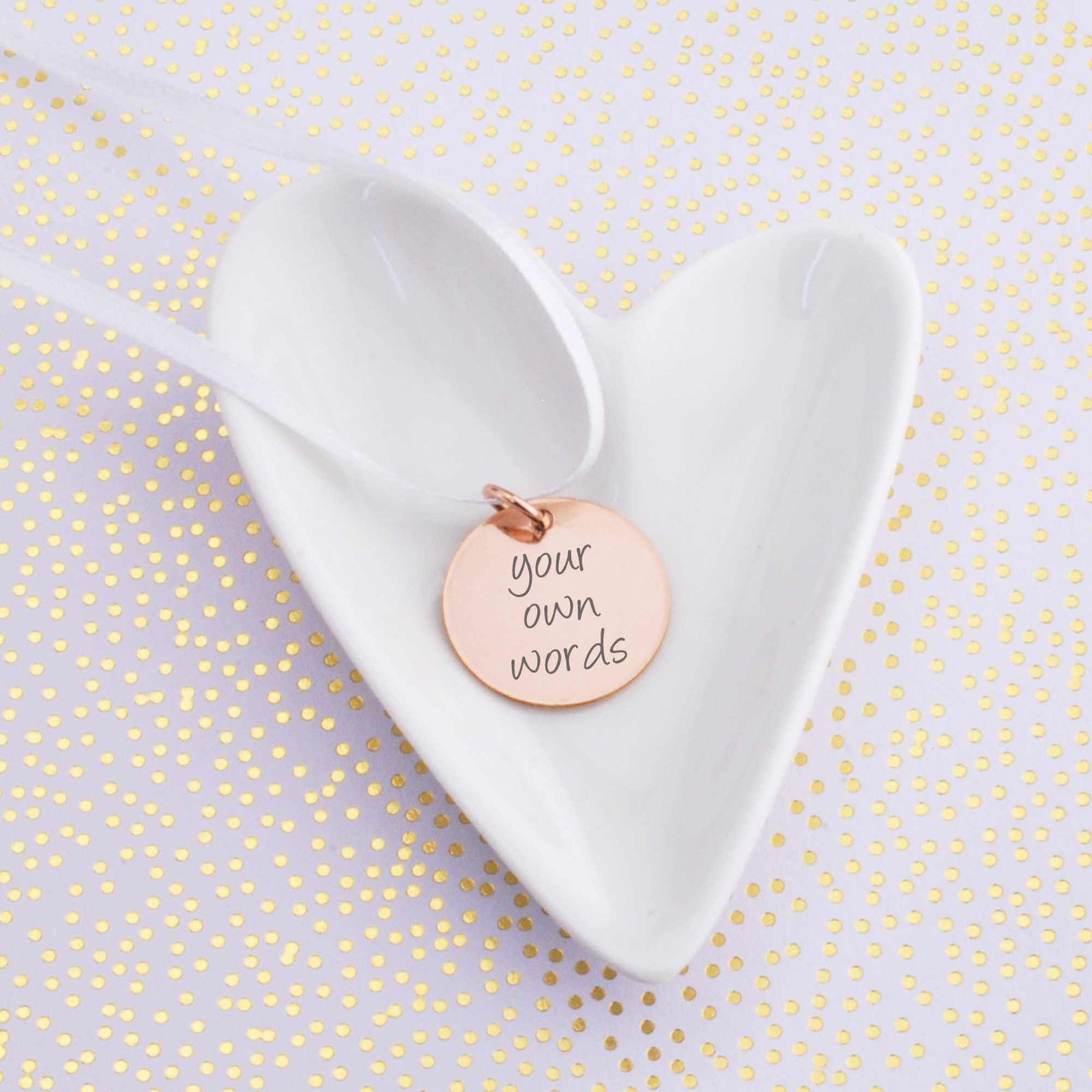 Memorial Wedding Bouquet Charm Engraved with Your Own Words