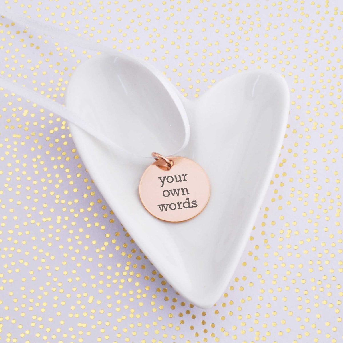 Memorial Wedding Bouquet Charm Engraved with Your Own Words