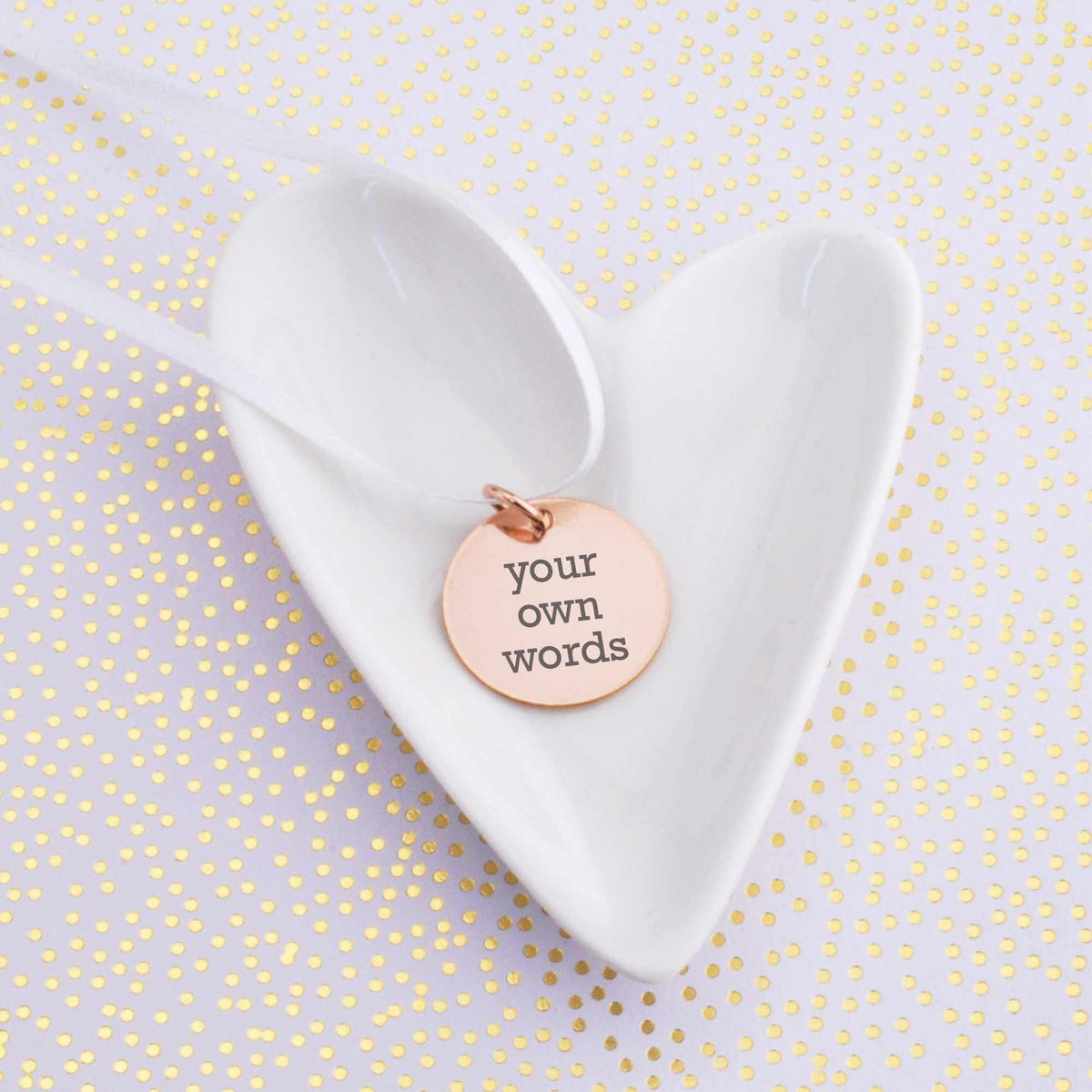 Memorial Wedding Bouquet Charm Engraved with Your Own Words