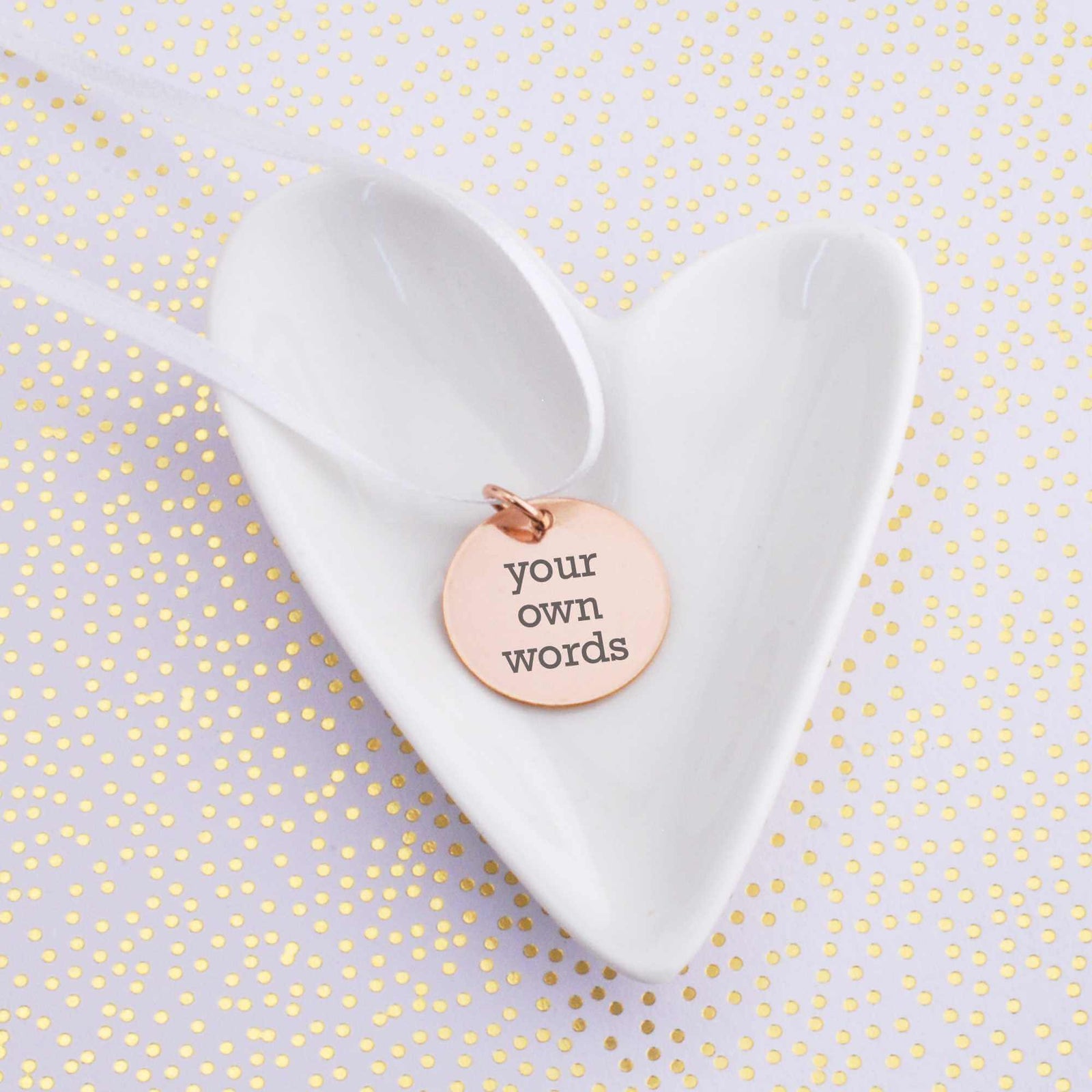 Memorial Wedding Bouquet Charm Engraved with Your Own Words