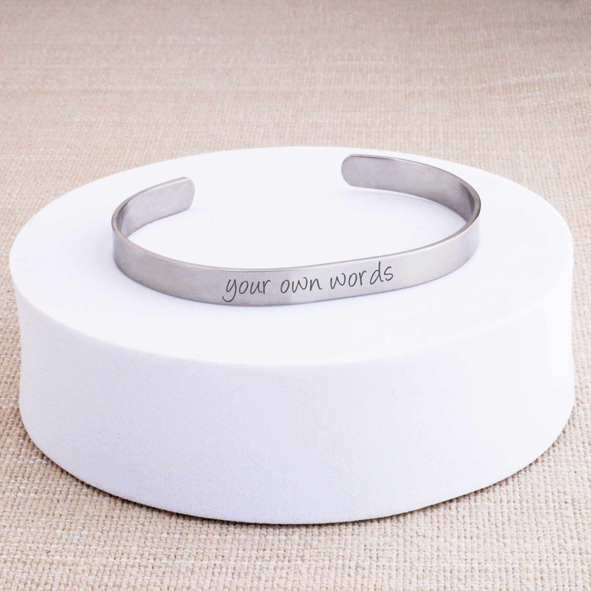 Design Your Own Cuff Bracelet Custom Engraved Love, Georgie