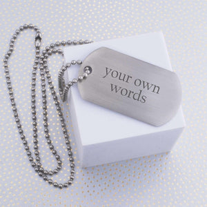 Design Your Own Dog Tag Necklace