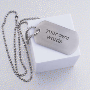 Design Your Own Dog Tag Necklace