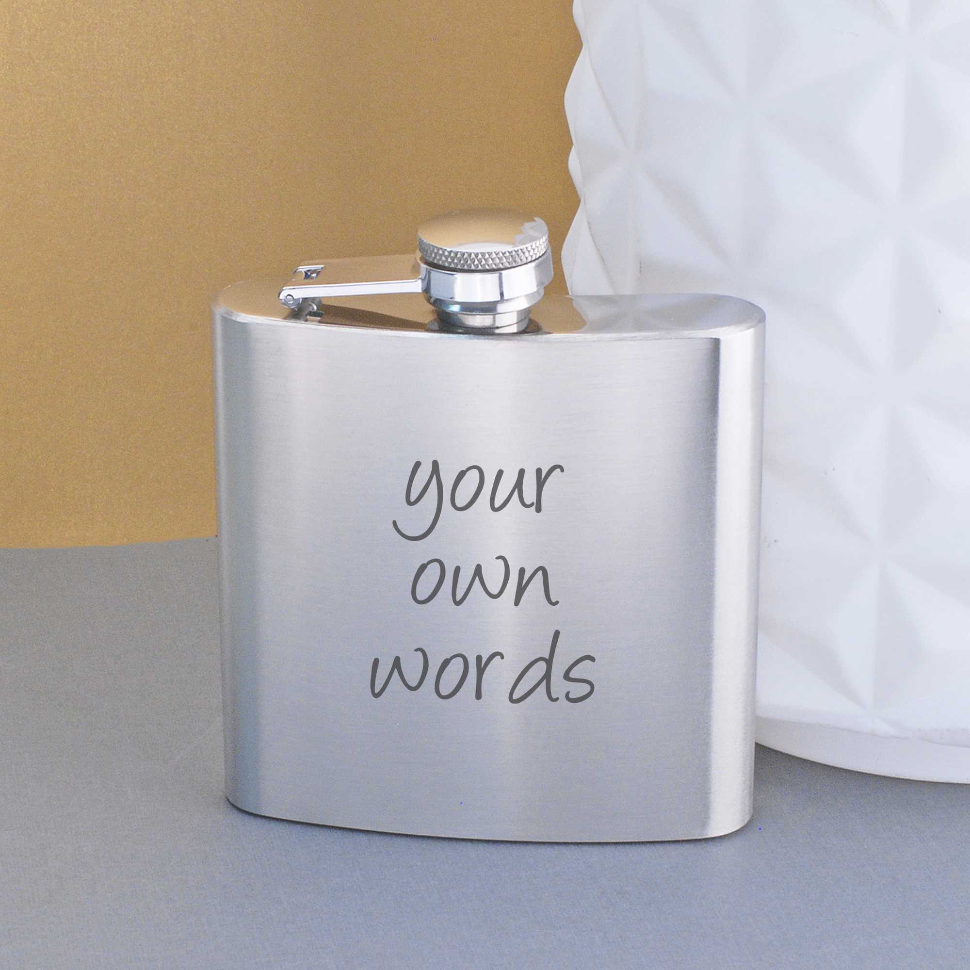 Flask Engraved with Your Own Words